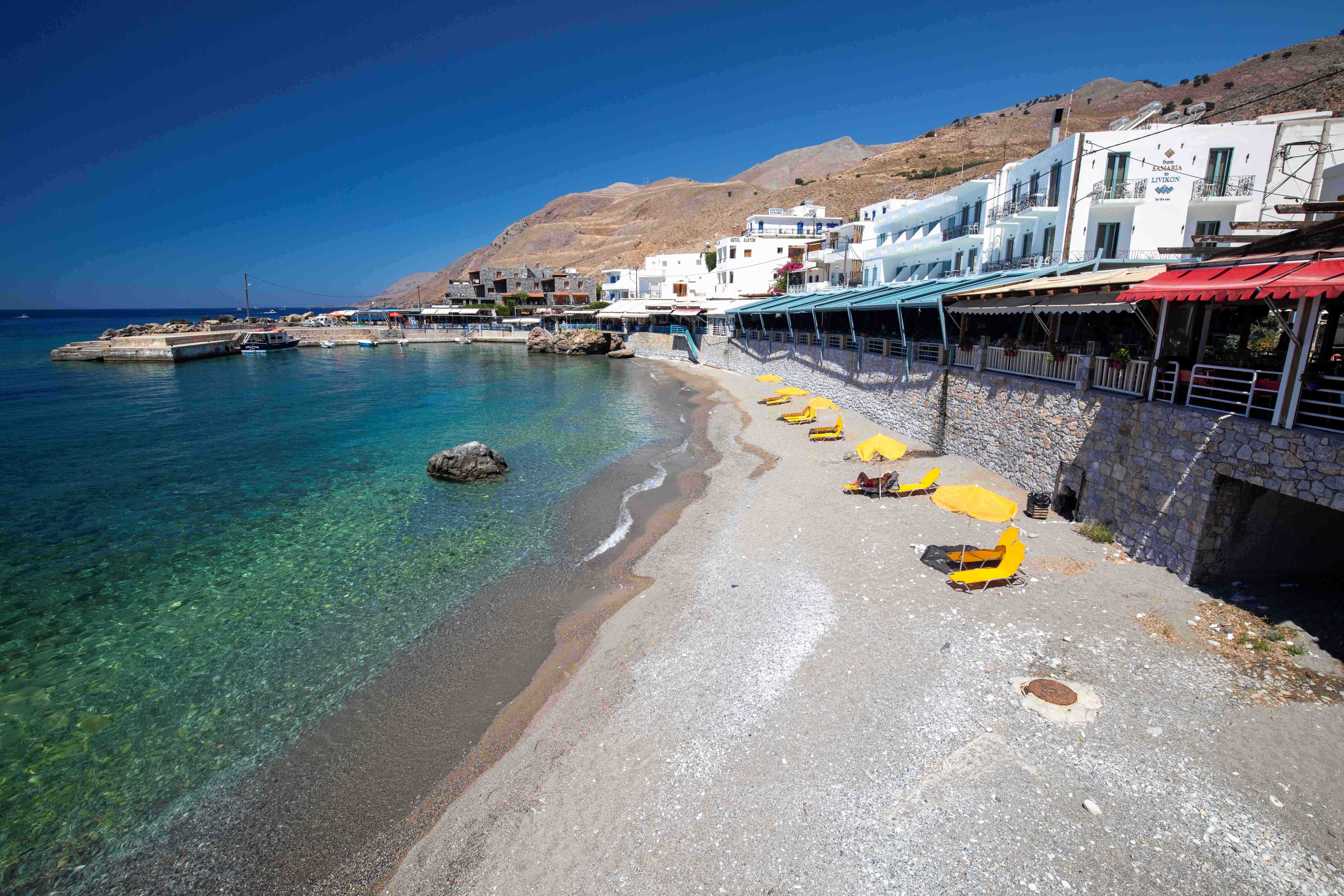 Ombrosgialos in Sfakia: The Beach Adjacent to the Port